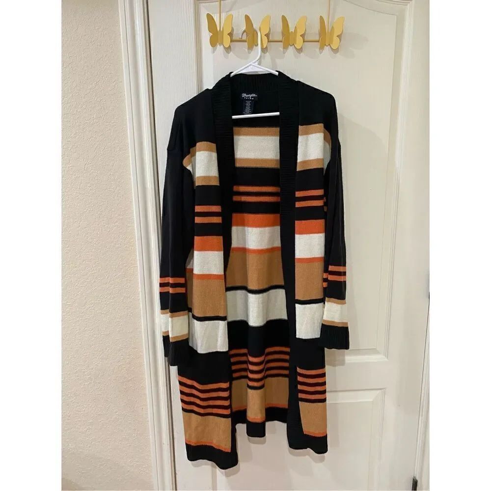 Wrangler Retro Open Front Striped Cardigan